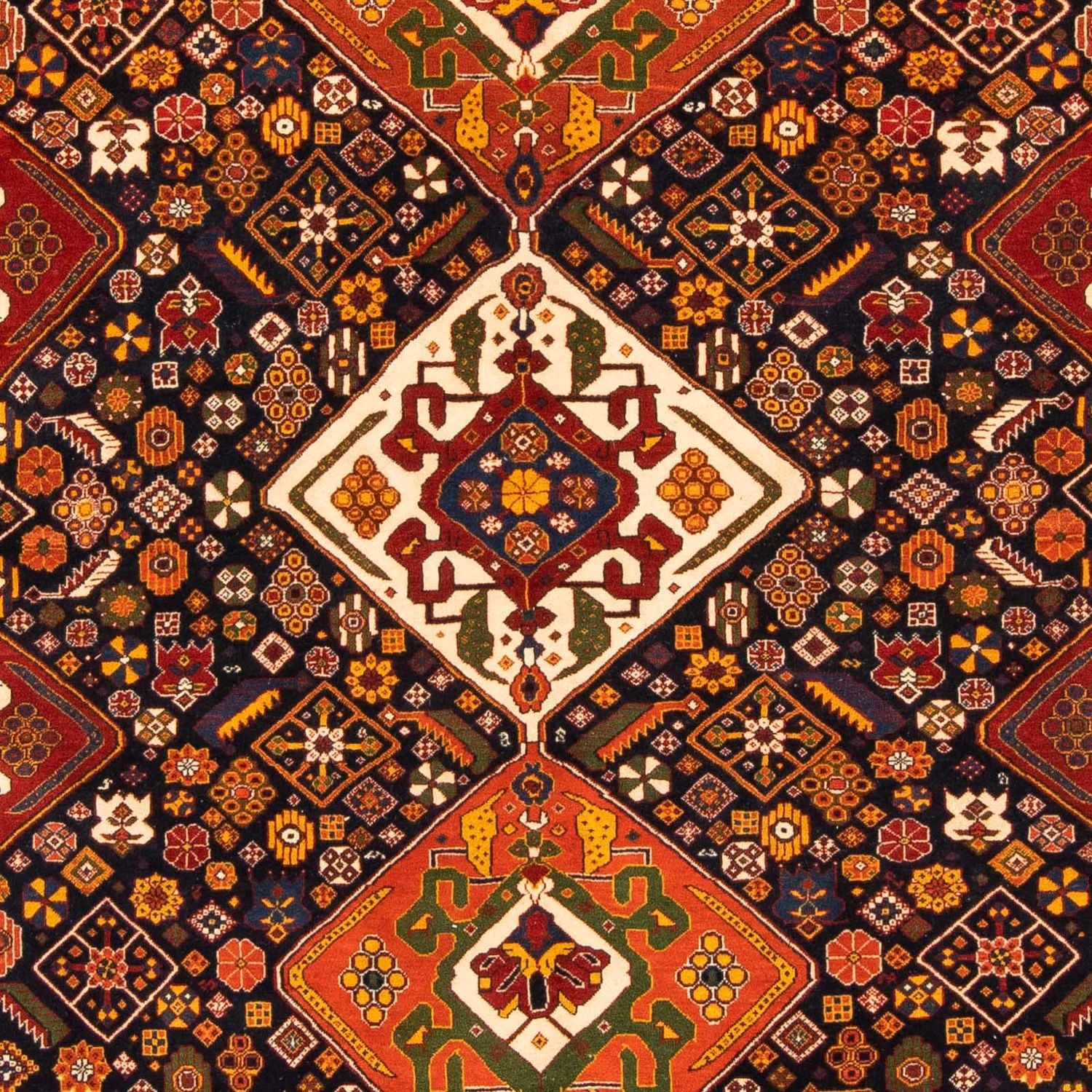 Tapis persan - Nomadic carré  - 208 x 201 cm - bleu foncé