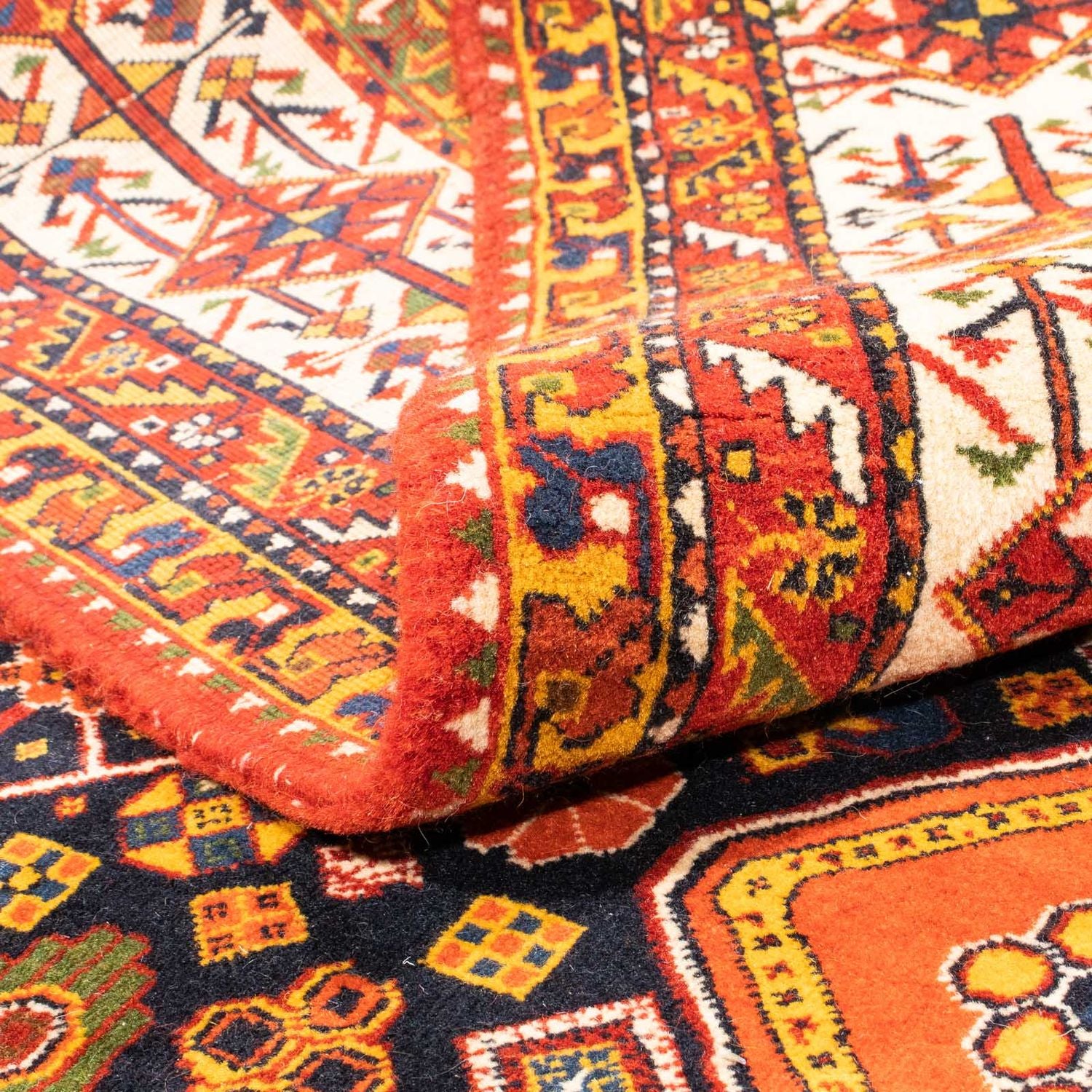 Tapis persan - Nomadic carré  - 208 x 201 cm - bleu foncé