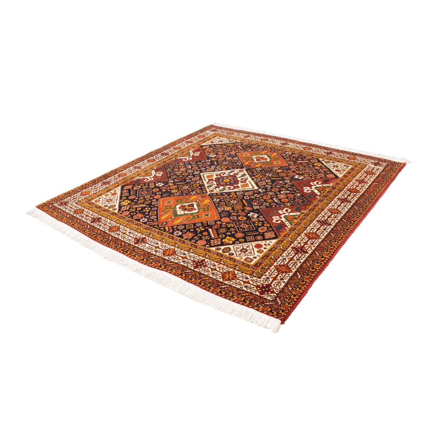 Tapis persan - Nomadic carré  - 208 x 201 cm - bleu foncé