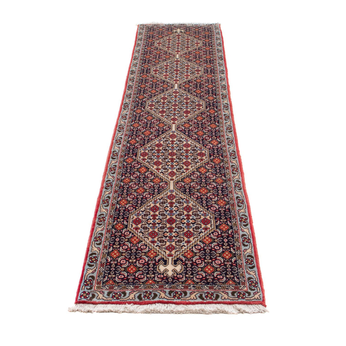 Tapis de couloir Tapis persan - Classique - 253 x 53 cm - rouge foncé