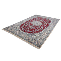 Tapis persan - Nain - 297 x 190 cm - rouge foncé