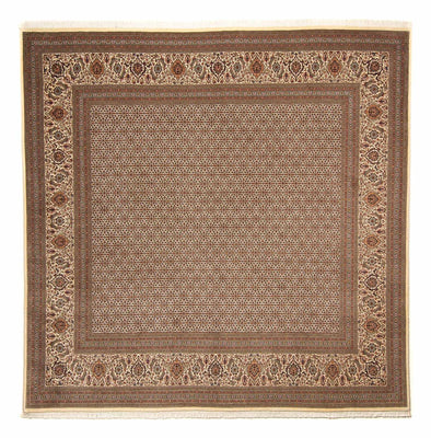 Tapis persan - Tabriz carré  - 258 x 251 cm - marron clair