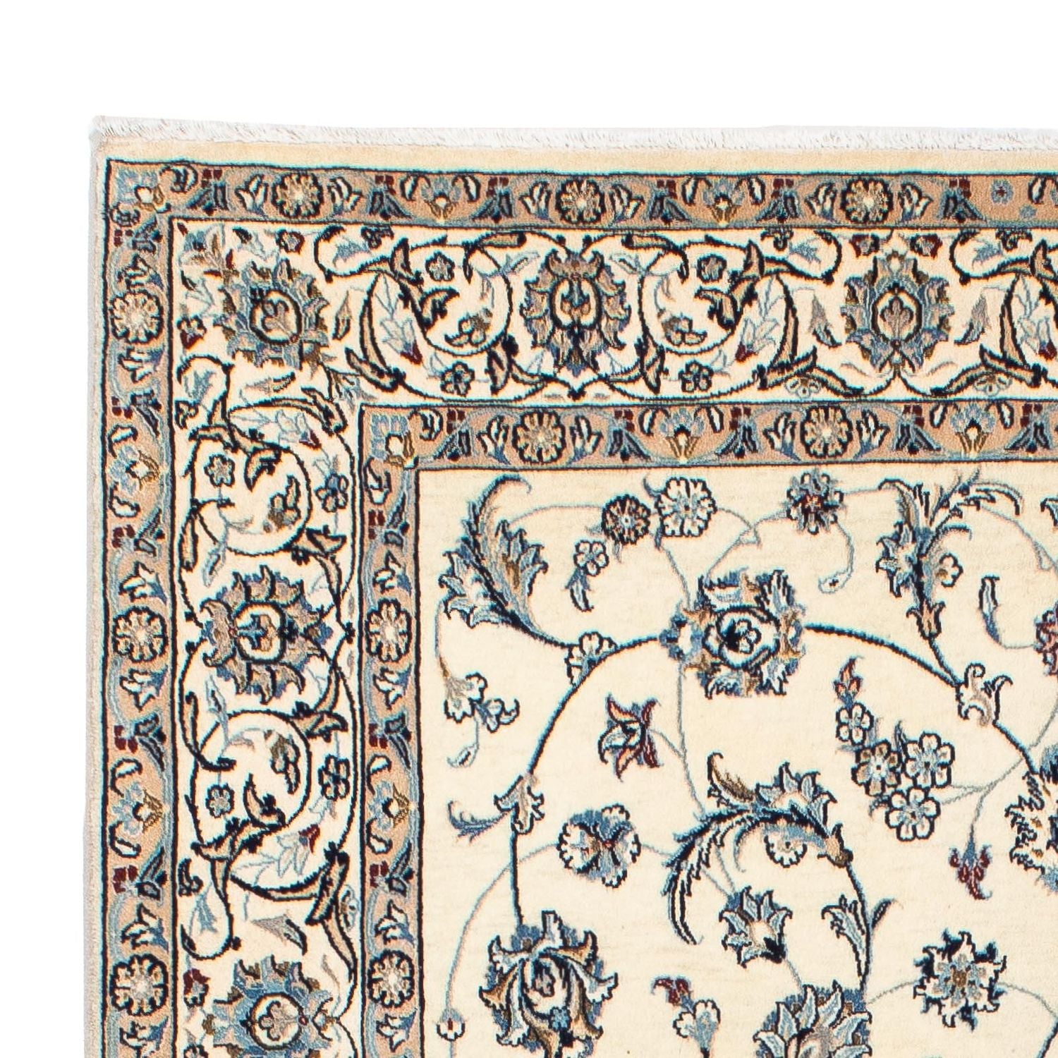 Tapis persan - Nain - Premium - 210 x 130 cm - beige