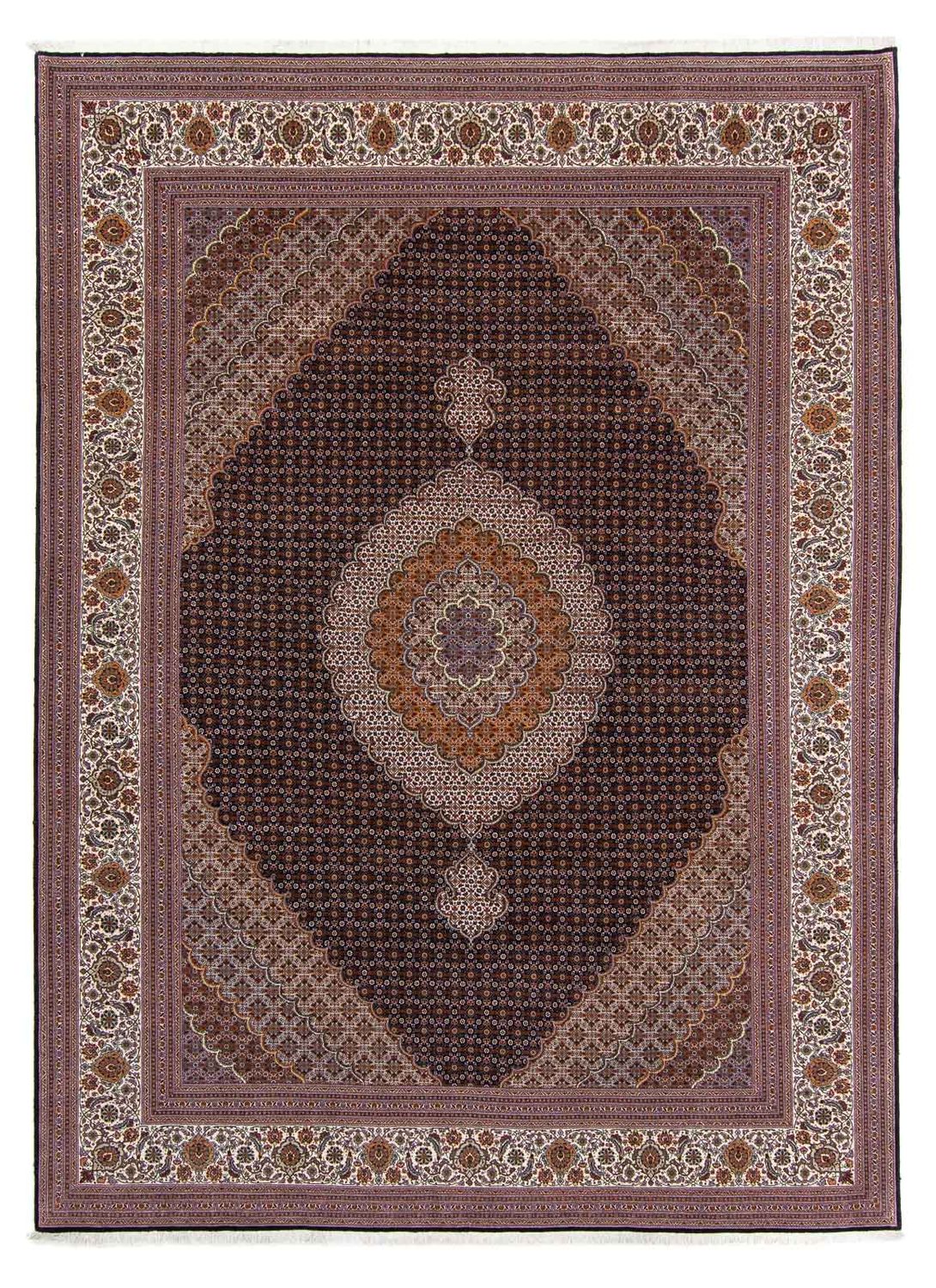 Tapis persan - Tabriz - 340 x 255 cm - marron foncé