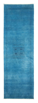 Tapis de couloir Tapis Gabbeh - Loribaft Persan - 246 x 77 cm - bleu