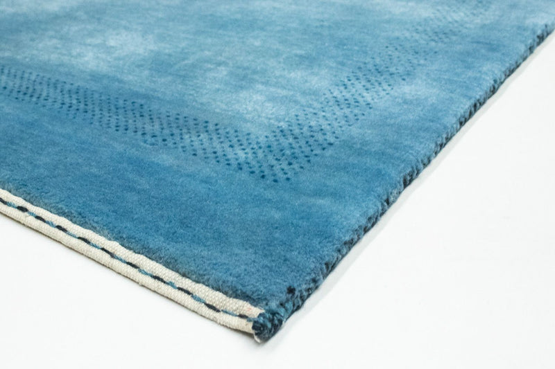 Tapis de couloir Tapis Gabbeh - Loribaft Persan - 246 x 77 cm - bleu