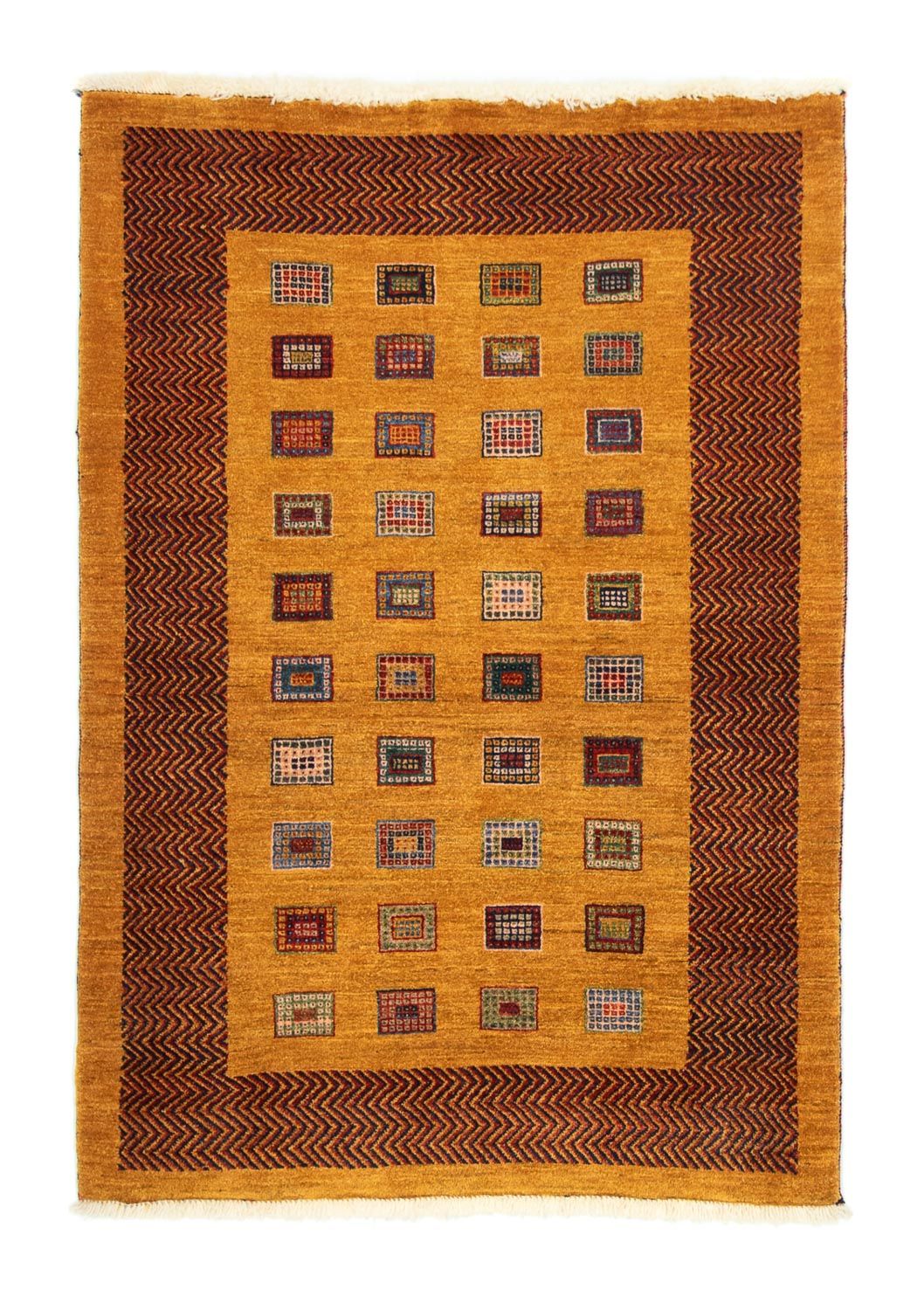 Tapis Gabbeh - Loribaft Persan - 150 x 102 cm - or