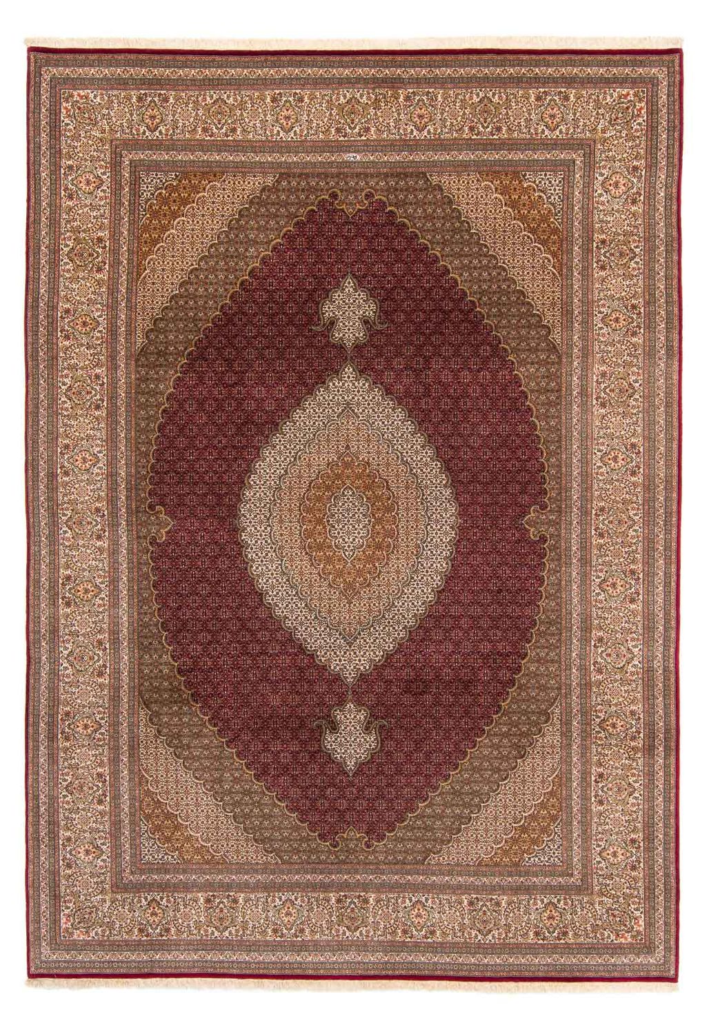 Tapis persan - Tabriz - 358 x 253 cm - rouge foncé