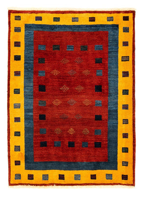 Tapis Gabbeh - Loribaft Persan - 145 x 112 cm - rouge foncé