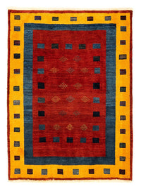 Tapis Gabbeh - Loribaft Persan - 145 x 112 cm - rouge foncé