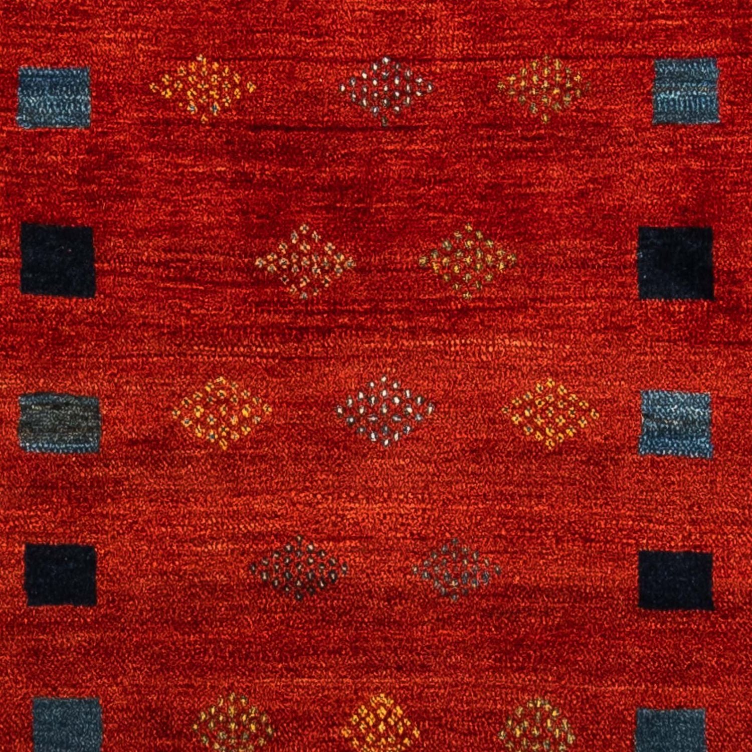 Tapis Gabbeh - Loribaft Persan - 145 x 112 cm - rouge foncé