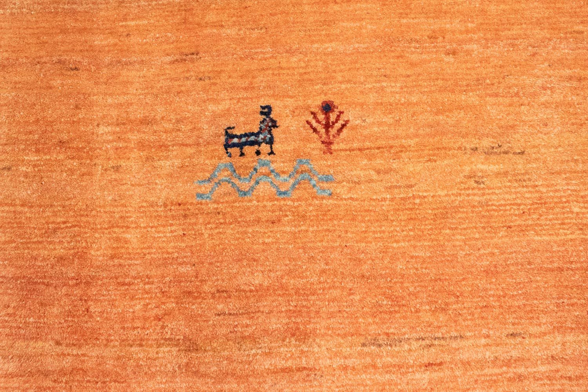 Tapis Gabbeh - Loribaft Persan - 163 x 88 cm - orange