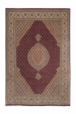 Tapis persan - Tabriz - 300 x 200 cm - rouge foncé