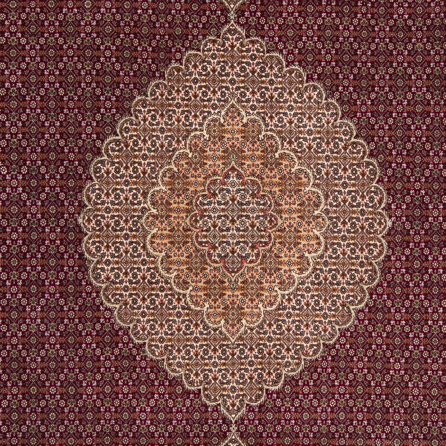 Tapis persan - Tabriz - 300 x 200 cm - rouge foncé