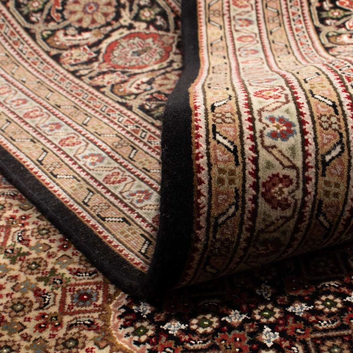 Tapis persan - Tabriz - 253 x 246 cm - bleu foncé