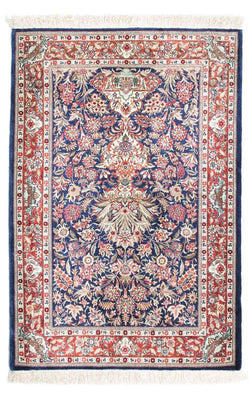 Tapis persan - Ghom - 118 x 80 cm - bleu foncé