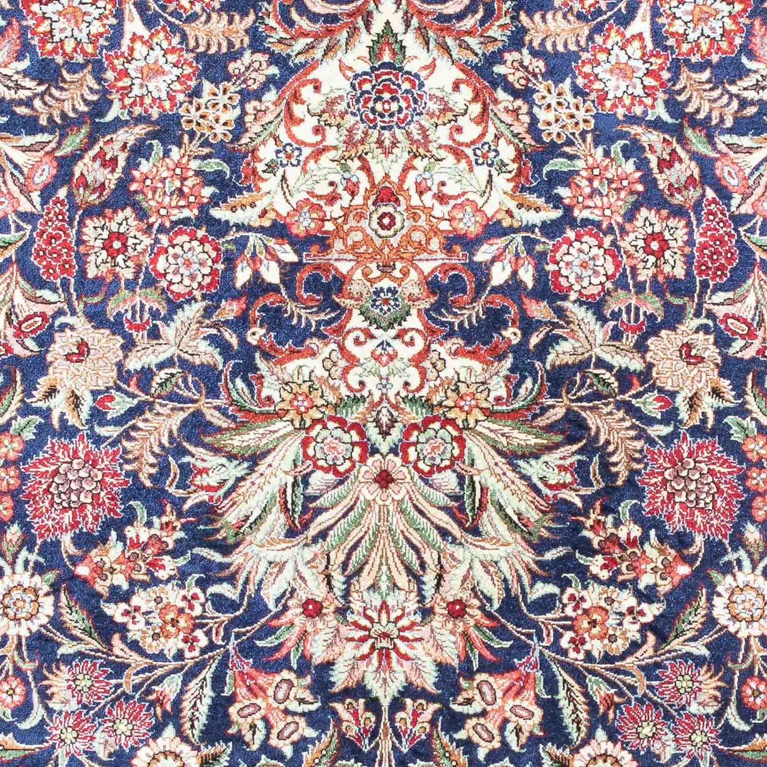 Tapis persan - Ghom - 118 x 80 cm - bleu foncé