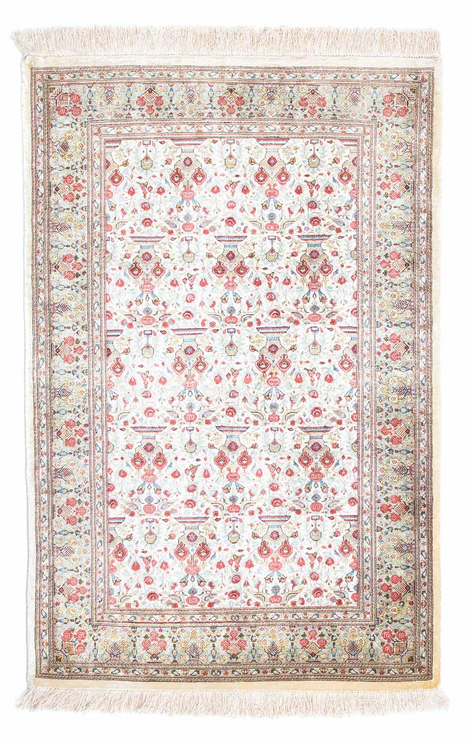 Tapis persan - Ghom - 118 x 75 cm - beige