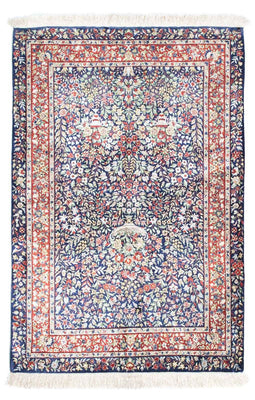 Tapis persan - Ghom - 120 x 78 cm - bleu foncé