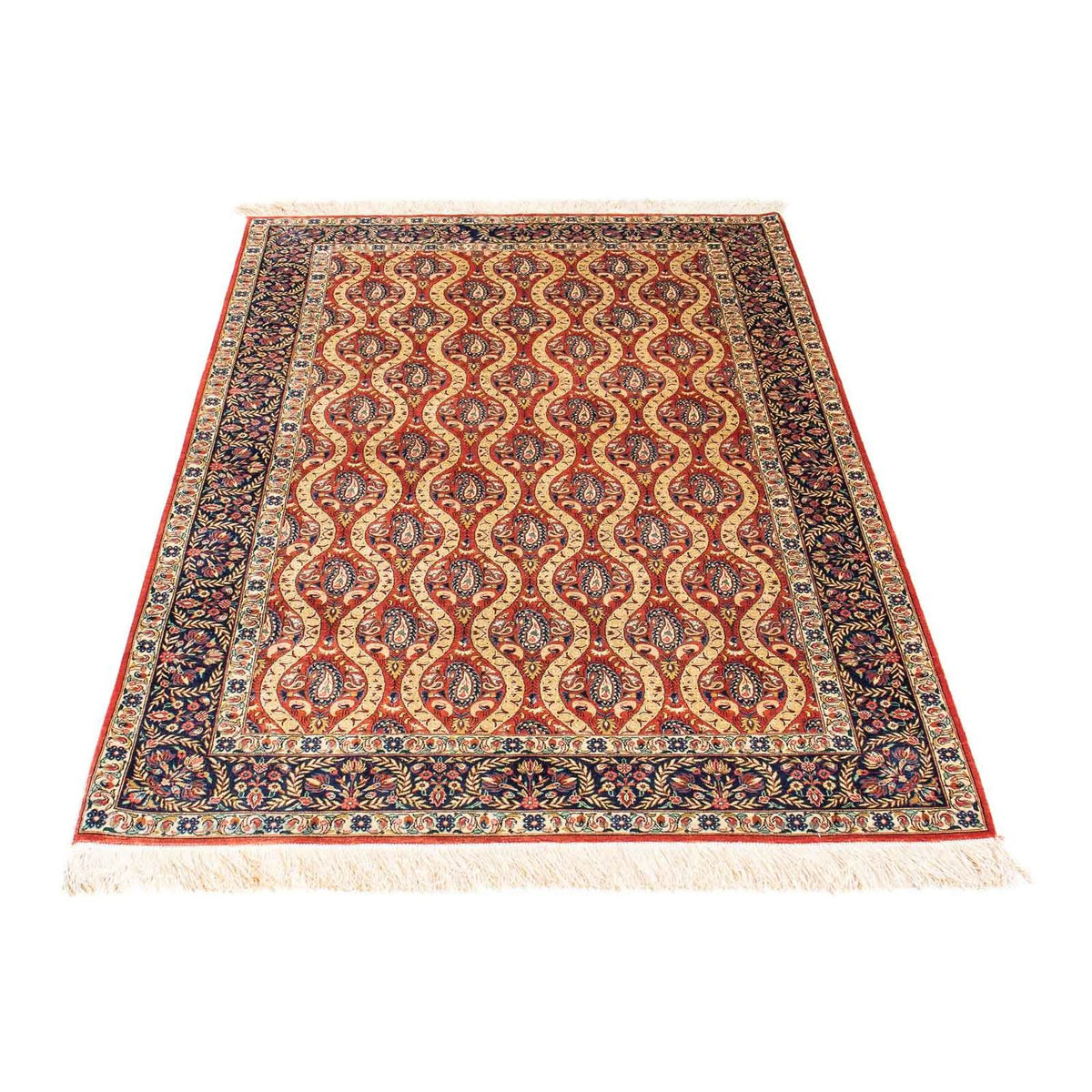 Tapis persan - Ghom - 150 x 98 cm - rouge
