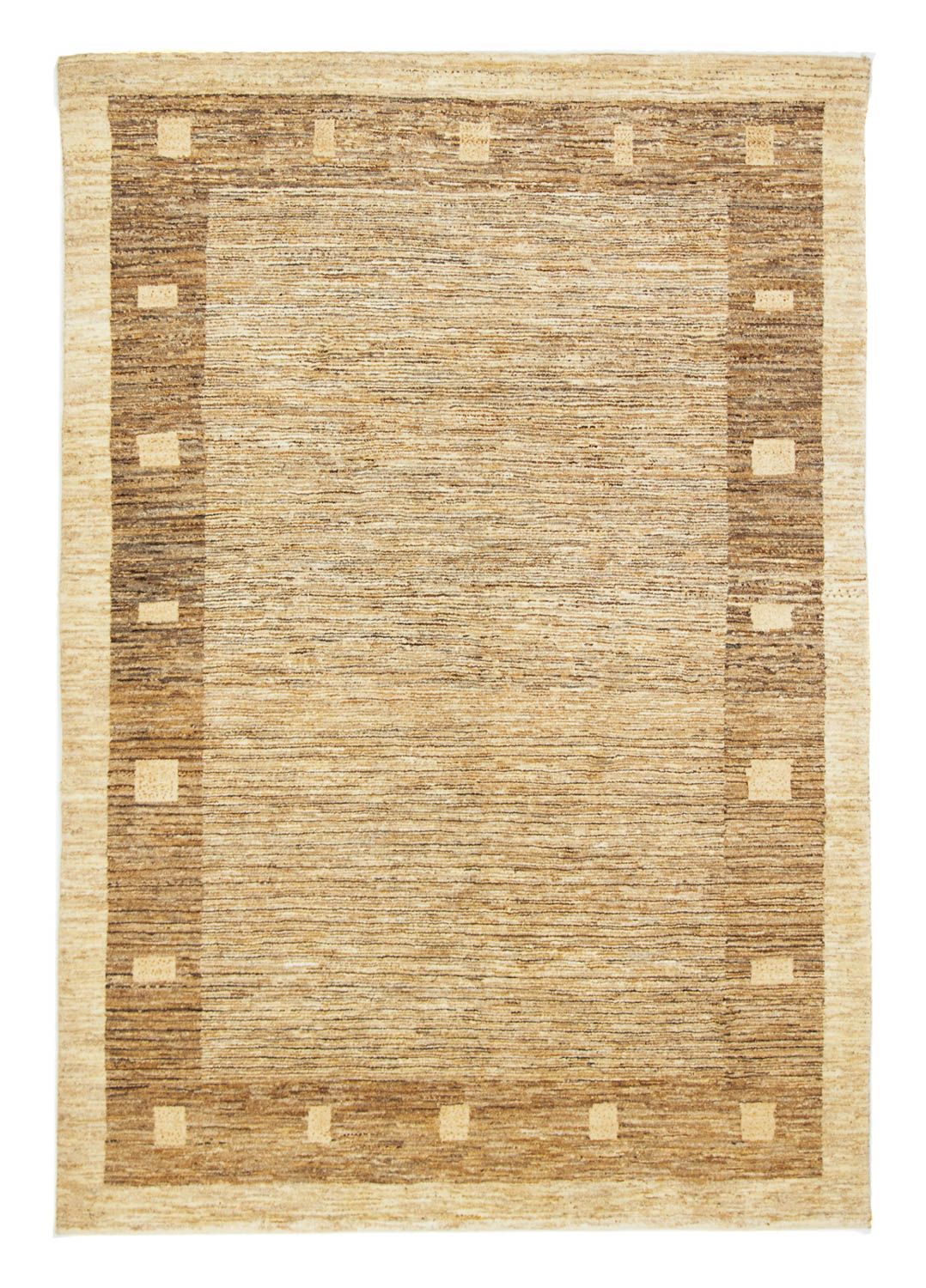 Tapis Gabbeh - Loribaft Persan - 228 x 161 cm - marron clair