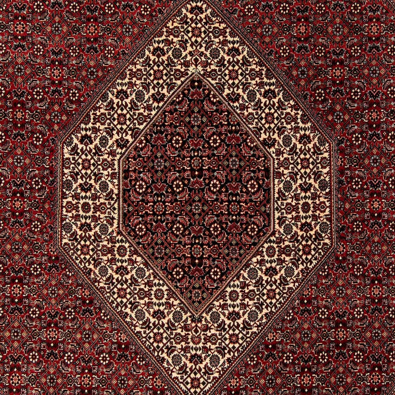 Tapis persan - Bidjar - 253 x 202 cm - rouge foncé