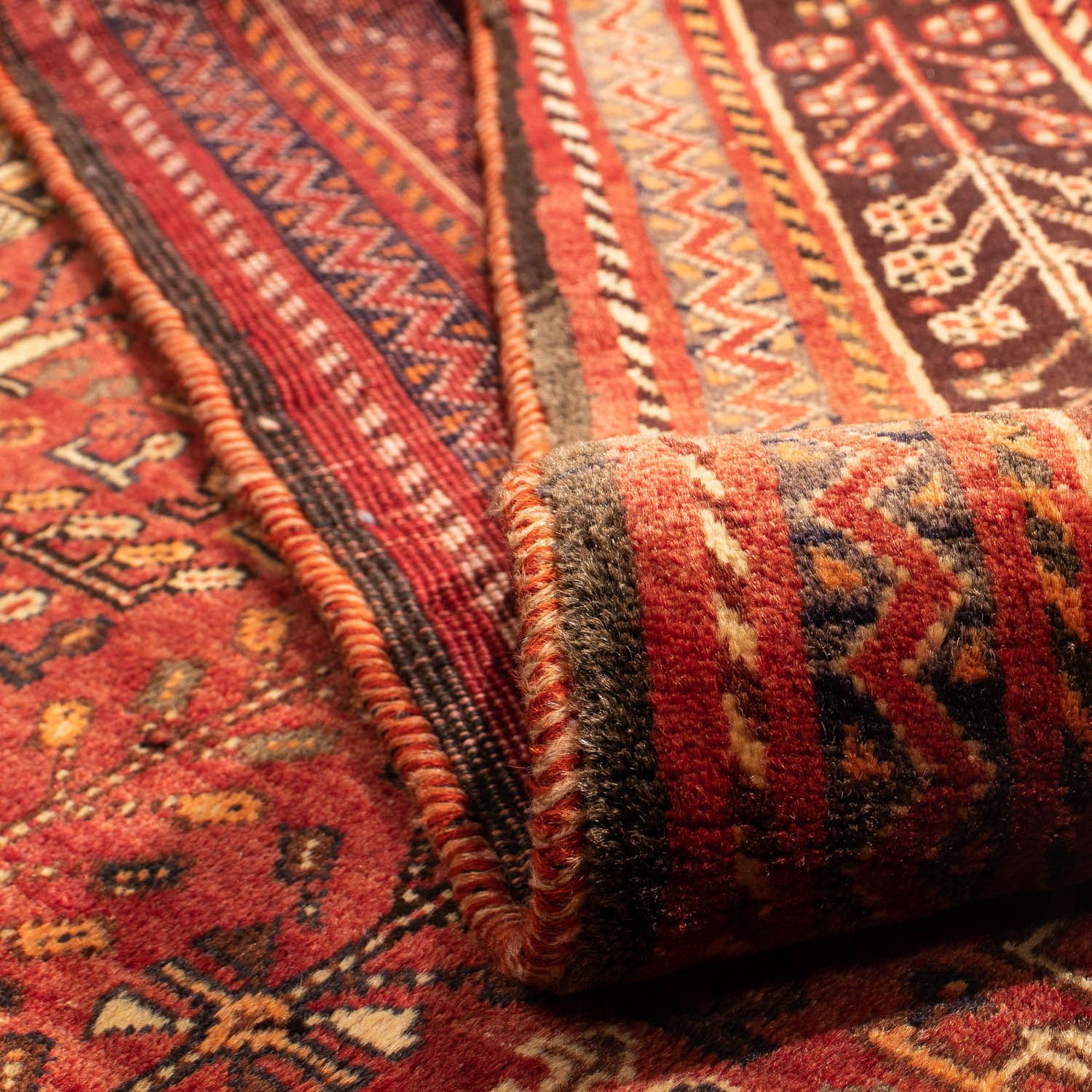 Tapis persan - Nomadic - 288 x 210 cm - rouge foncé