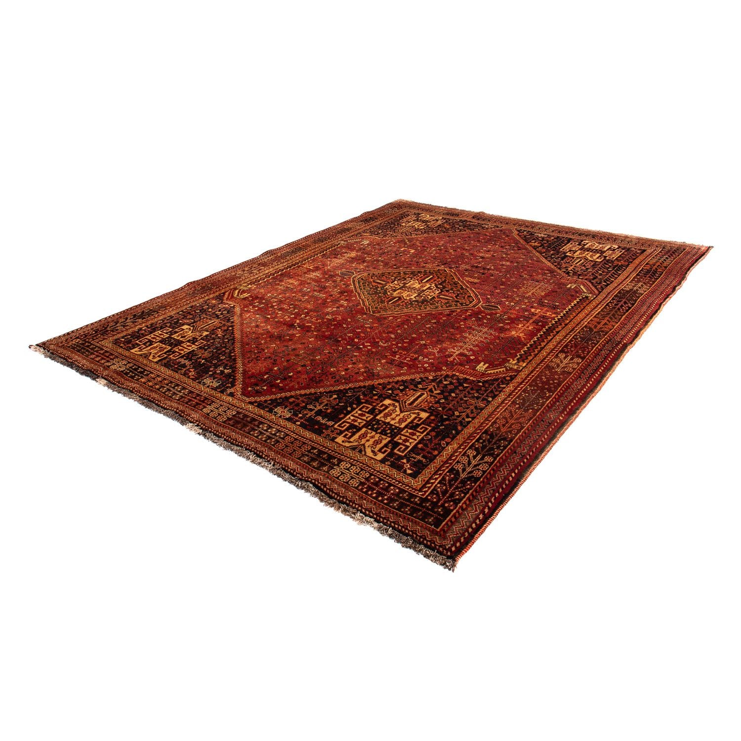 Tapis persan - Nomadic - 288 x 210 cm - rouge foncé