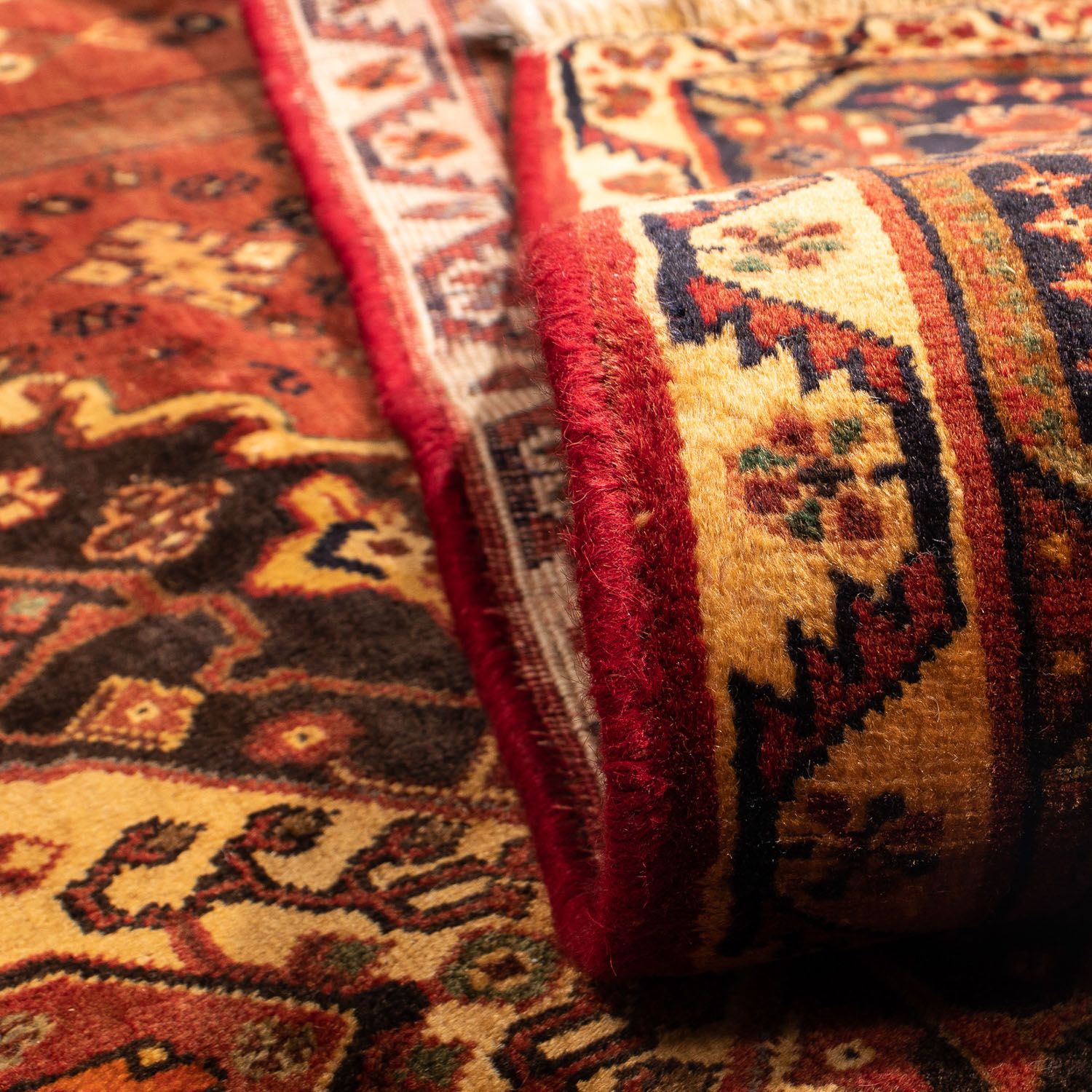 Tapis persan - Nomadic - 307 x 206 cm - rouge foncé