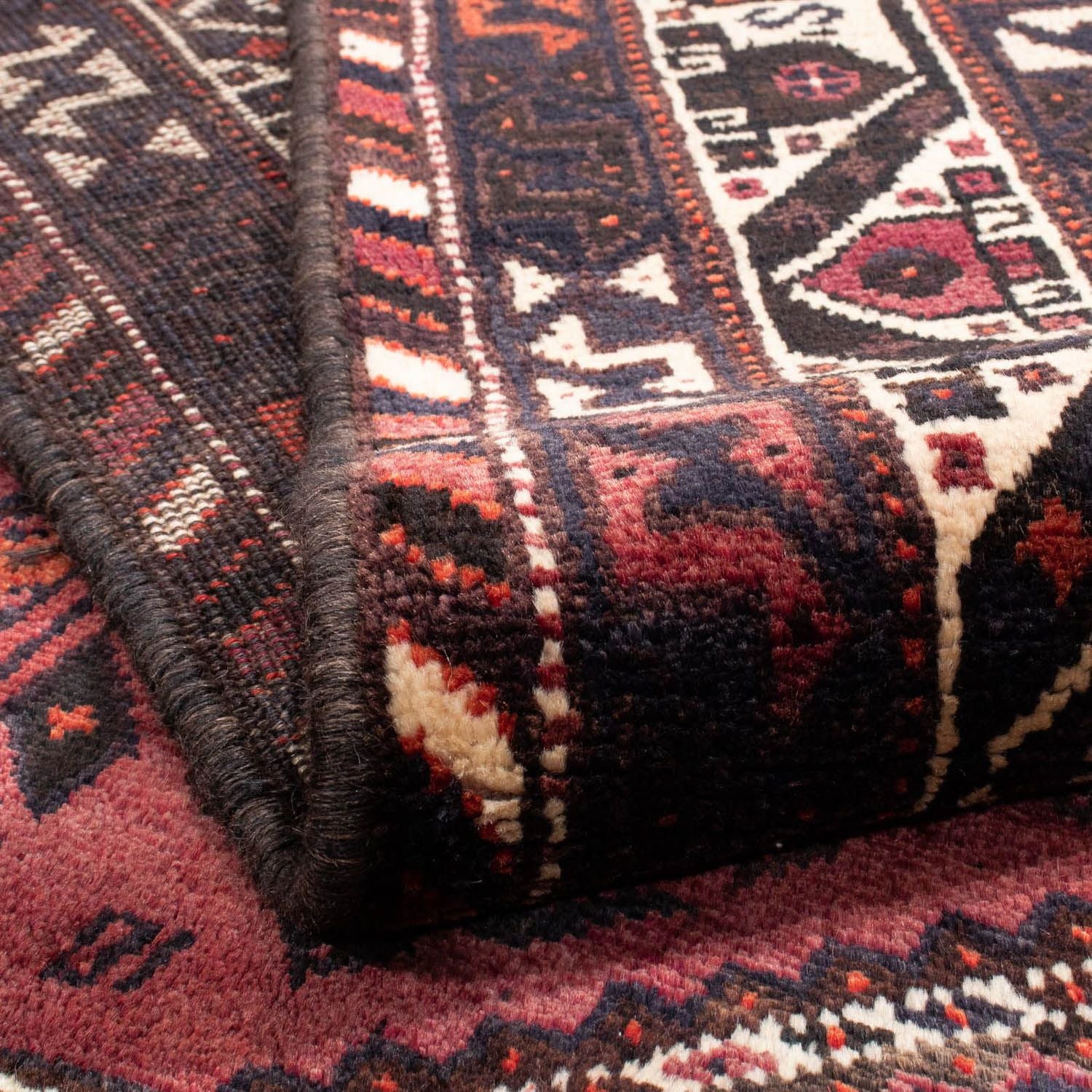 Tapis persan - Nomadic - 303 x 206 cm - rouge foncé
