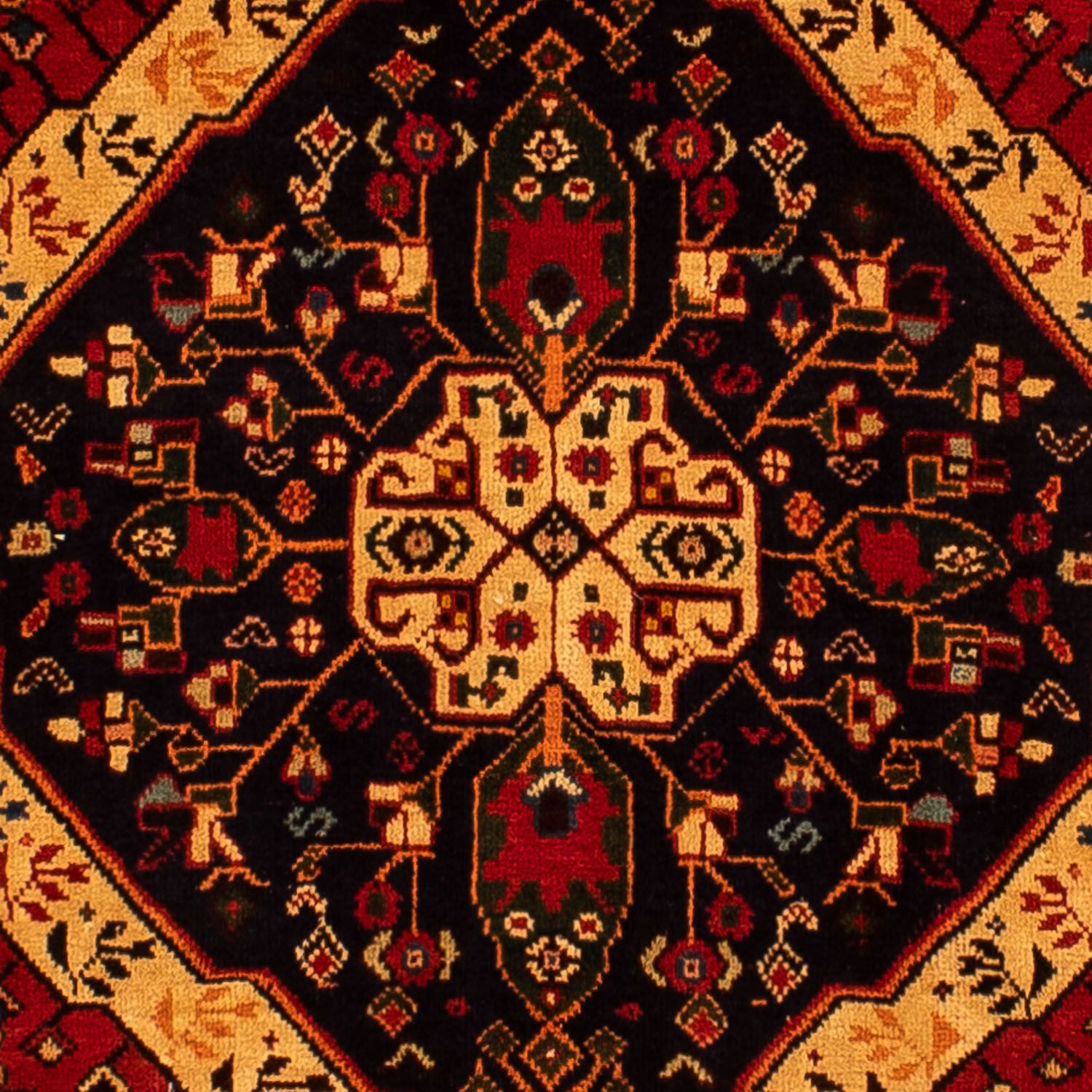 Tapis persan - Nomadic - 302 x 208 cm - rouge foncé