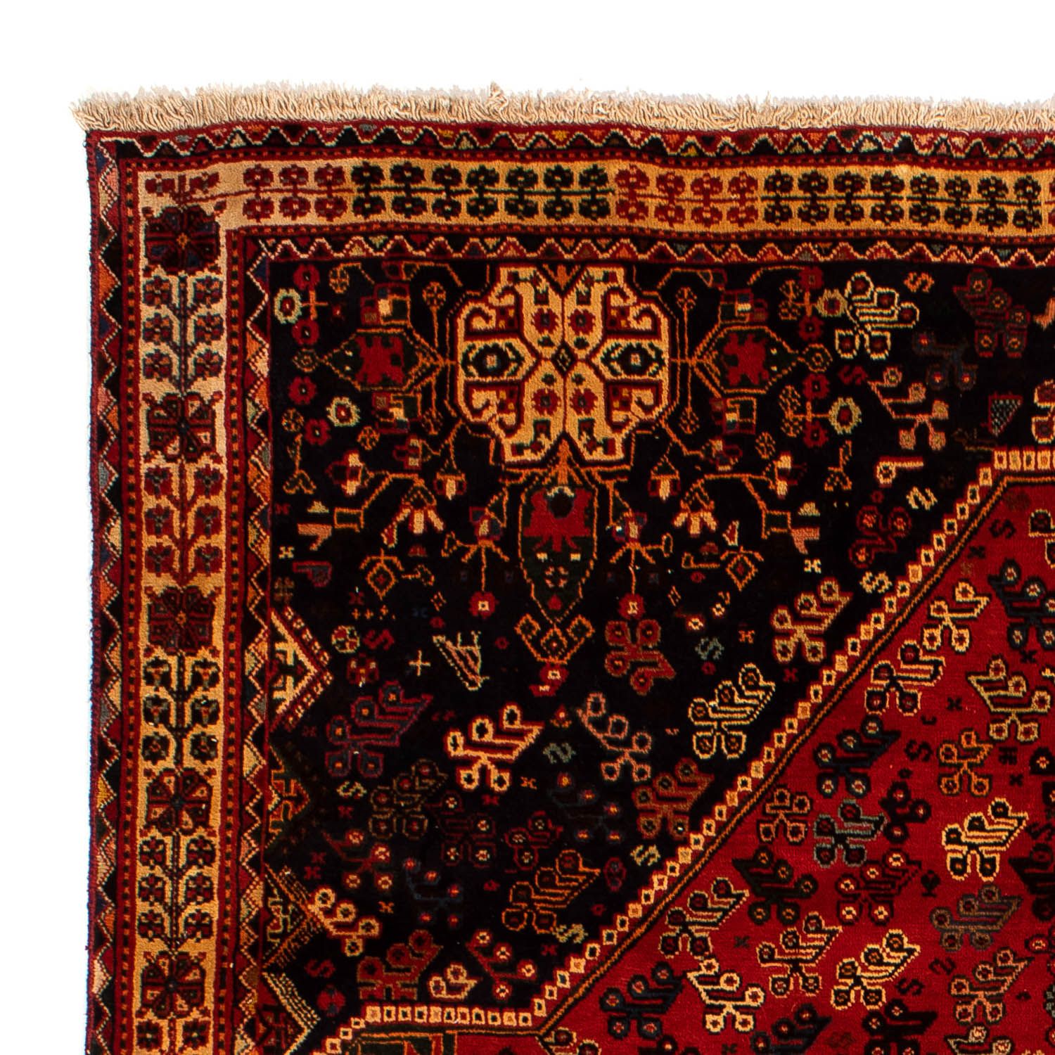 Tapis persan - Nomadic - 302 x 208 cm - rouge foncé
