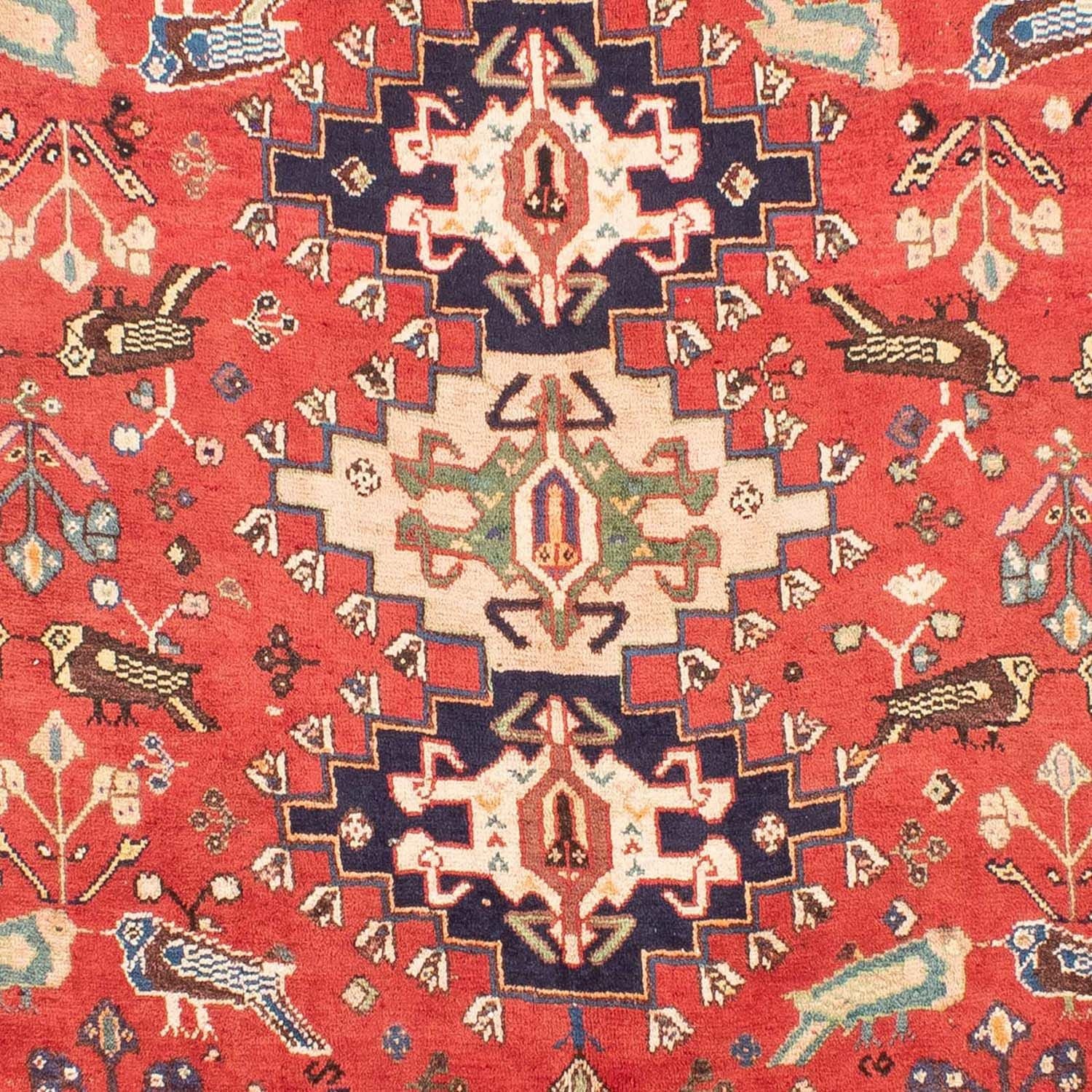 Tapis persan - Nomadic - 257 x 205 cm - rouge