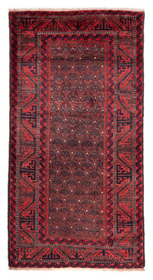 Tapis de couloir Tapis persan - Nomadic - 240 x 113 cm - rouge