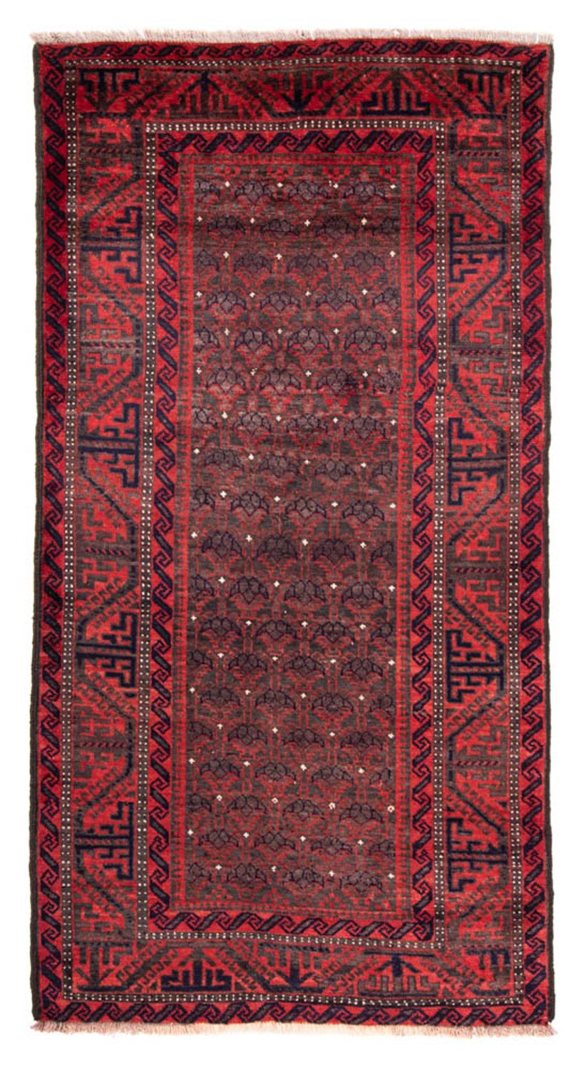 Tapis de couloir Tapis persan - Nomadic - 240 x 113 cm - rouge