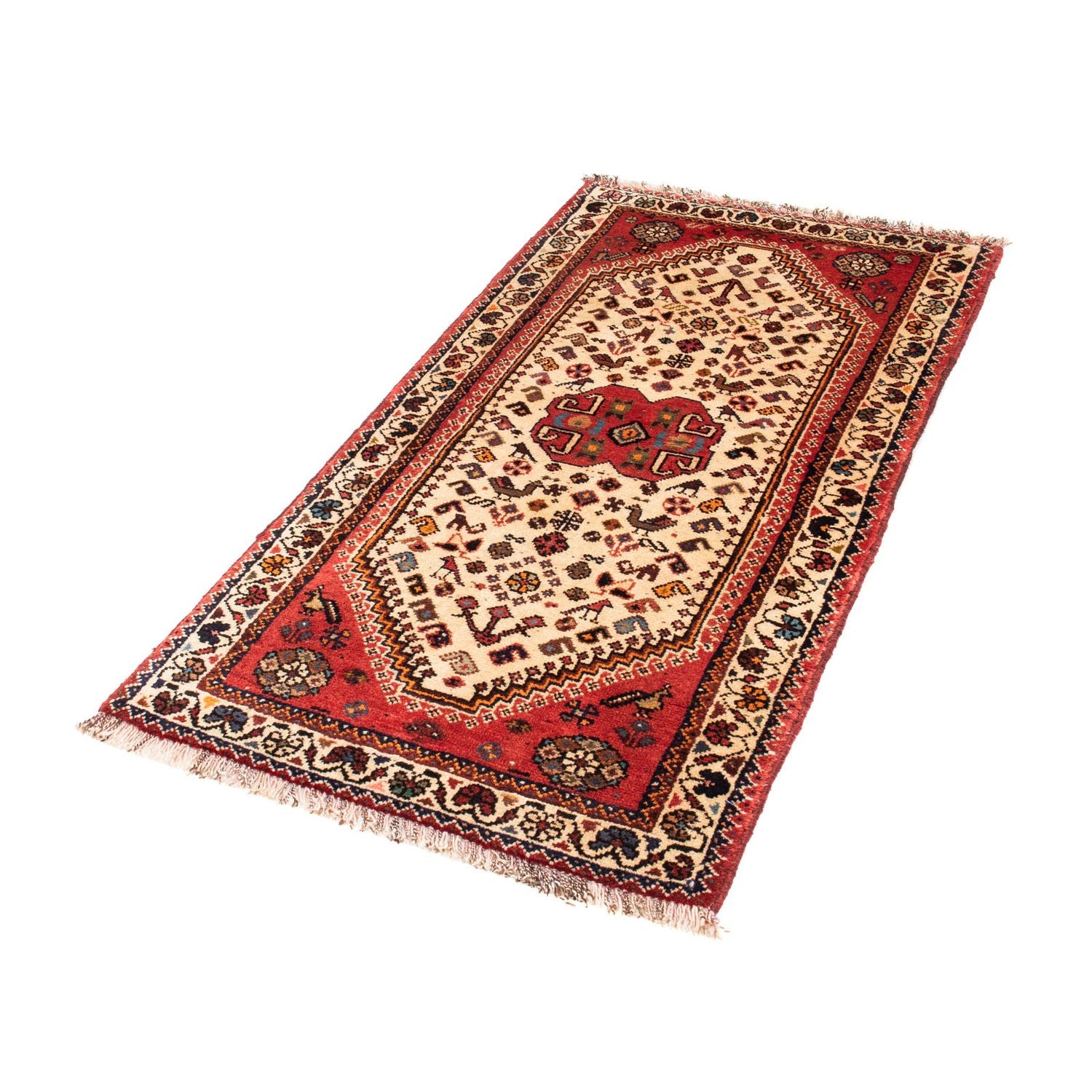 Tapis persan - Nomadic - 154 x 77 cm - beige