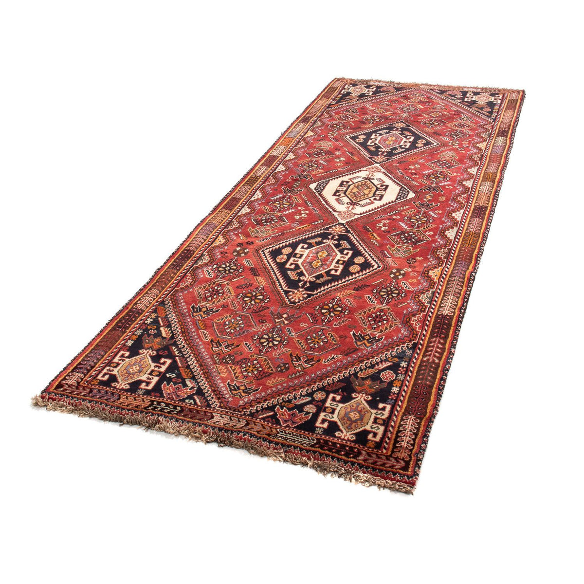 Tapis de couloir Tapis persan - Nomadic - 266 x 97 cm - rouge