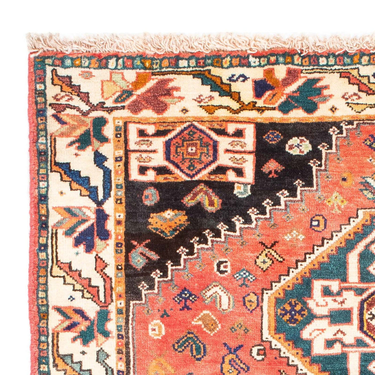 Tapis persan - Nomadic - 151 x 108 cm - rouge clair