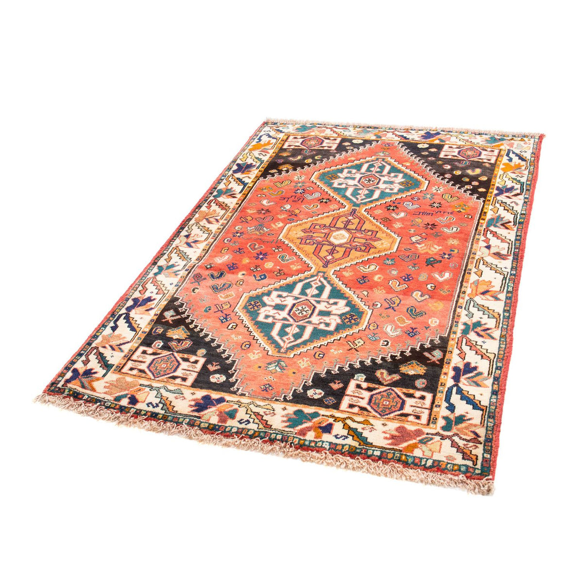 Tapis persan - Nomadic - 151 x 108 cm - rouge clair