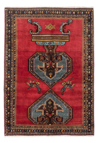 Tapis persan - Nomadic - 192 x 134 cm - rouge foncé