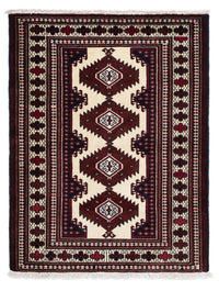 Tapis persan - Nomadic - 129 x 94 cm - rouge foncé