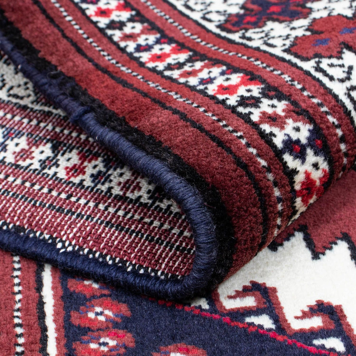 Tapis persan - Nomadic - 129 x 94 cm - rouge foncé