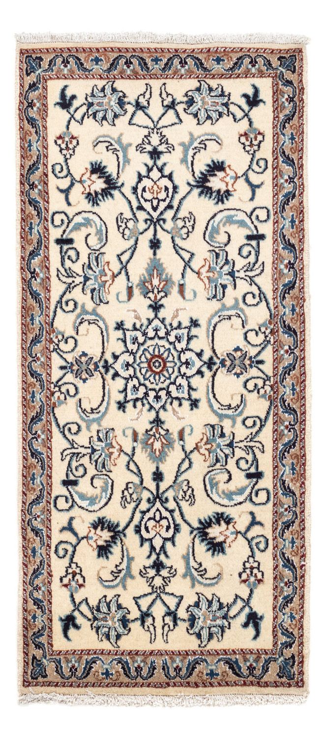 Tapis persan - Nain - 138 x 66 cm - beige