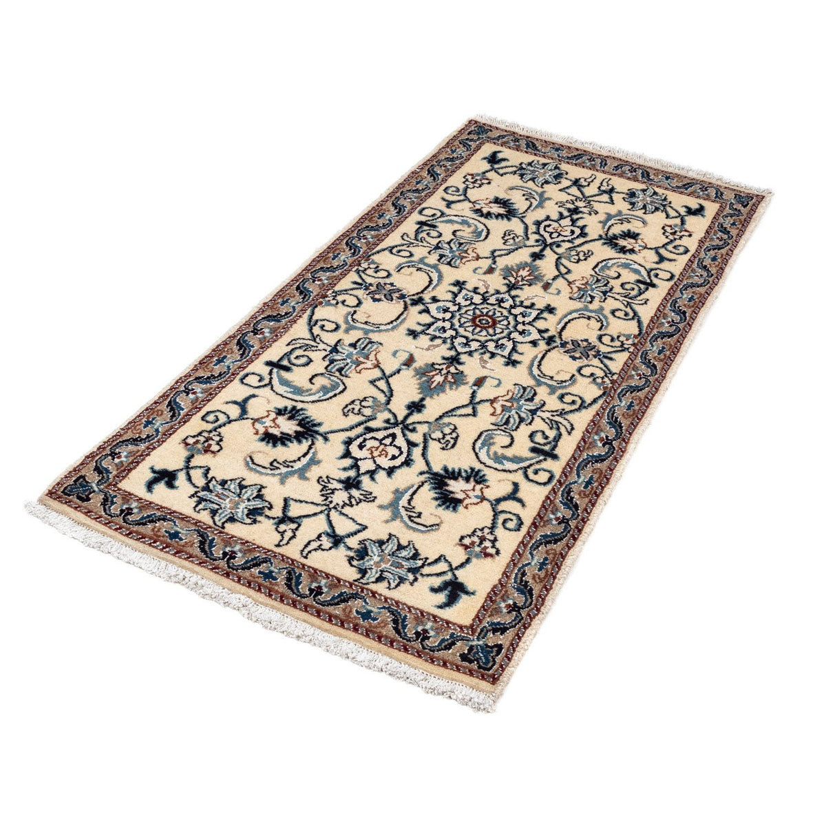 Tapis persan - Nain - 138 x 66 cm - beige