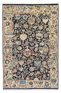 Tapis persan - Classique - 195 x 123 cm - bleu foncé