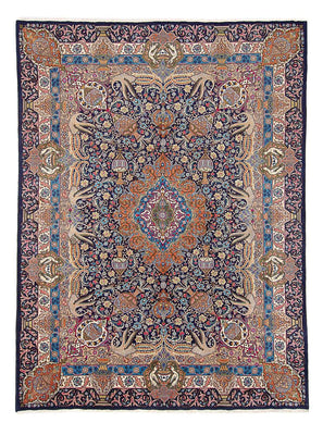 Tapis persan - Classique - 394 x 298 cm - bleu foncé