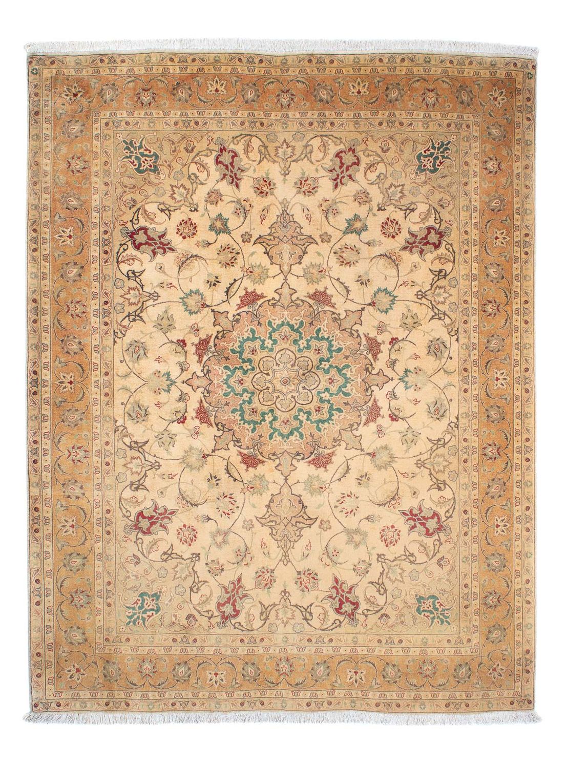 Tapis persan - Tabriz - Royal - 203 x 156 cm - marron clair