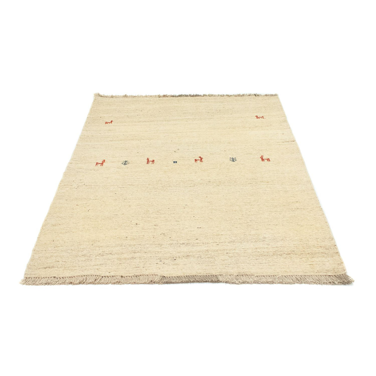 Tapis Gabbeh - Persan - 138 x 105 cm - beige