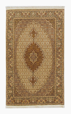 Tapis persan - Tabriz - 163 x 100 cm - beige foncé