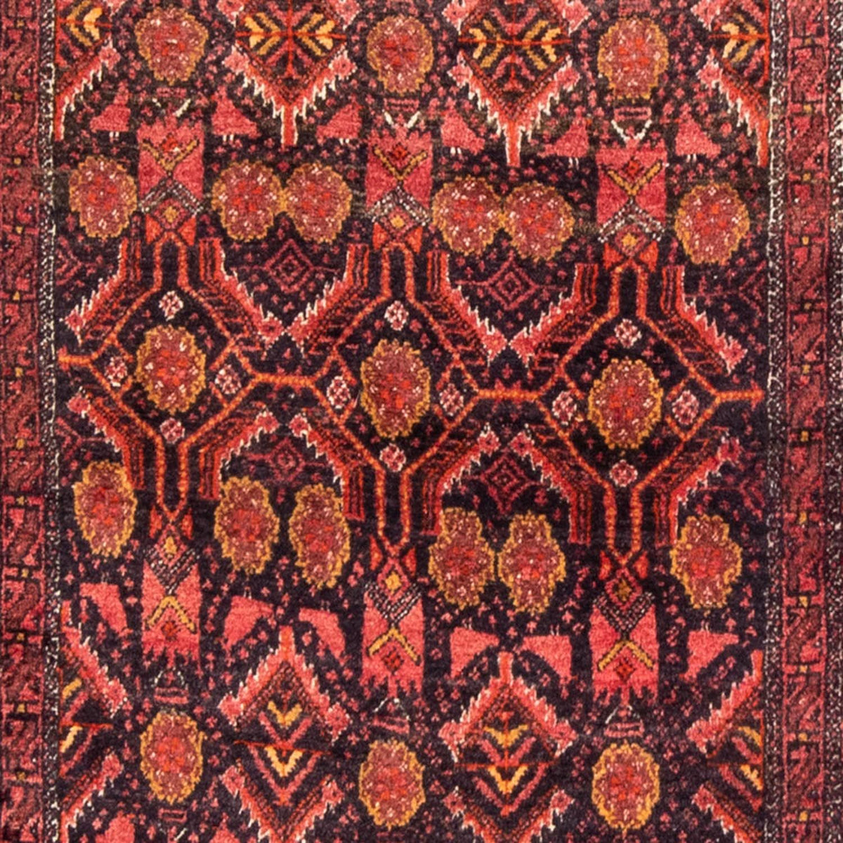 Tapis de couloir Tapis persan - Nomadic - 202 x 95 cm - rouge